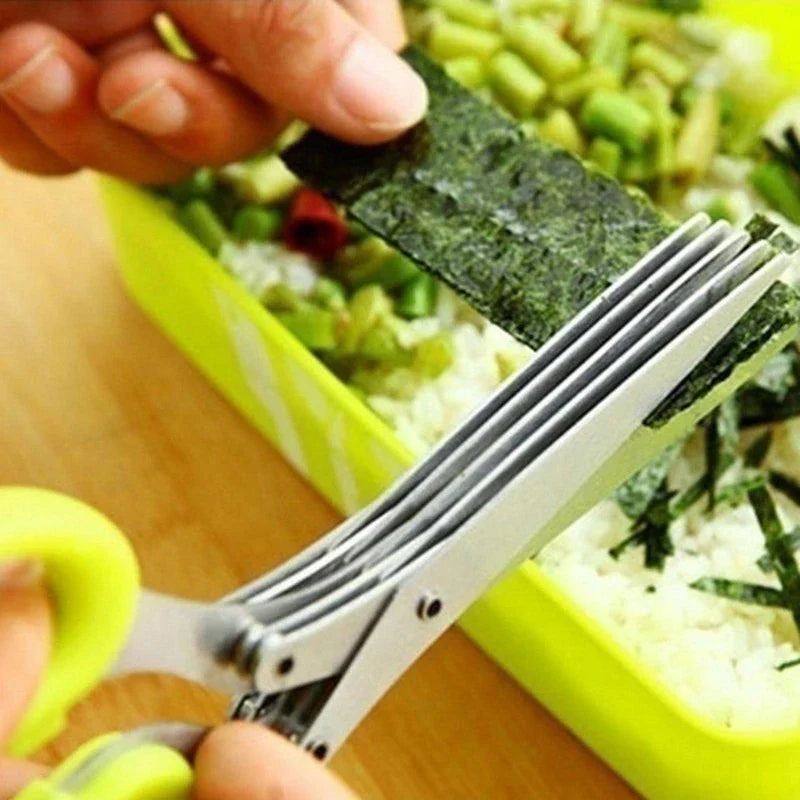 (🔥 Hot Sale-50% Off 🔥) 5 Blade Kitchen Salad Scissors